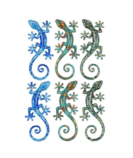 ORIGEN Home Decor Lagarto 6U Animales Figura de Lagarto Verde 3x21x10cm