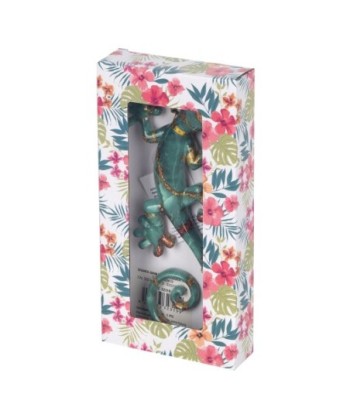 ORIGEN Home Decor Lagarto 6U Animales Figura de Lagarto Verde 3x21x10cm
