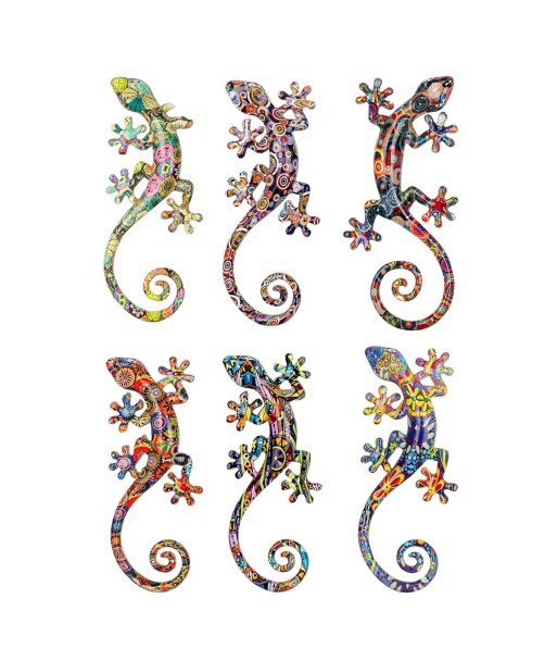 ORIGEN Home DECOR Lagarto 6U Animales | Figura de Lagarto Marrón - 3x16x7cm