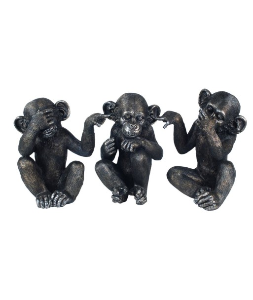 Signes Grimalt By Sigris - Figuras Decorativas | Figuras Monos en Resina - 30 x 18 x 20  cm | Pack 3 Unidades