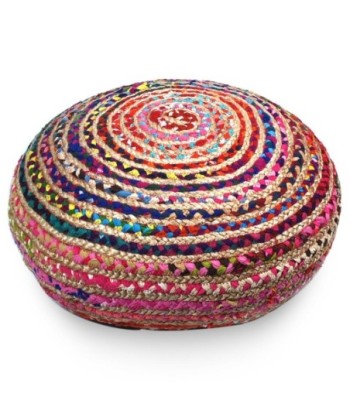 Signes Grimalt by SIGRIS - Puff de Yute | Puff de Algodón y  Yute - 65x65x30cm | Color Beige