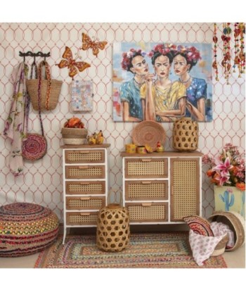 Signes Grimalt by SIGRIS - Puff de Yute | Puff de Algodón y  Yute - 65x65x30cm | Color Beige