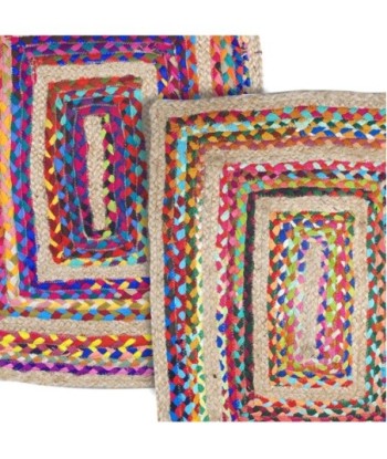 Signes Grimalt by SIGRIS - Alfombra de Yute Rectangular | Alfombra de Algodón y Yute - 80x65 cm | Multicolor 2