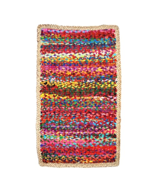 Signes Grimalt by SIGRIS - Alfombra de Yute Rectangular | Alfombra de Algodón y Yute - 90x55 cm | Color Rojo