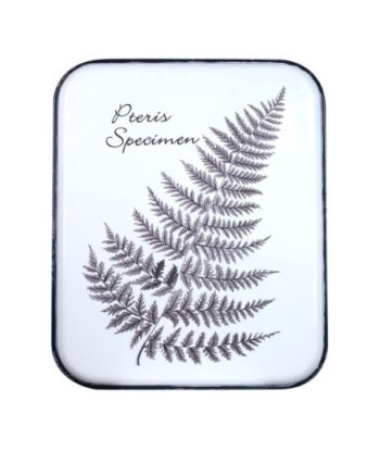 ORIGEN Home Decor Adorno Pared Hoja Placas Metal | Placa de Metal Blanco Rectangular - 53x43x2cm
