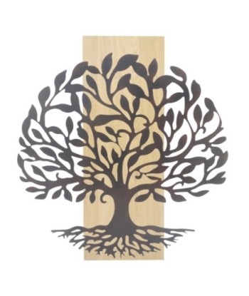 Adorno Pared Árbol de Vida Decorativo para Jardín, Estilo Moderno, Metal Resistente, Ideal para Interiores y