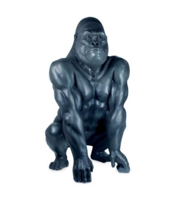 By SIGRIS Figura de Mono Negro de Resina 80*40*40cm Figura Mono