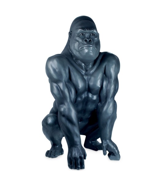 By SIGRIS Figura de Mono Negro de Resina 80*40*40cm Figura Mono