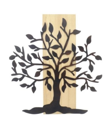 Adorno de Pared Árbol de Metal para Jardín y Decoración Interior, Estilo Moderno, 60 cm, Ideal para Regalos y