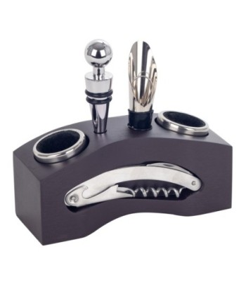 ORIGEN Home Decor Sets vino Abrebotellas | Negro - 14x16x6cm