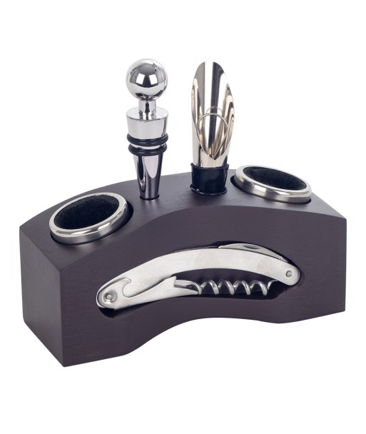 ORIGEN Home Decor Sets vino Abrebotellas | Negro - 14x16x6cm