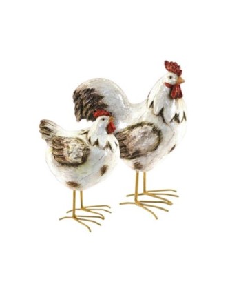 By SIGRIS Figuras Decorativas Gallinas Incluye 2 Unidades Figuras Animales Colección Rústico Signes Grimalt Decor