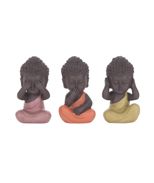 By SIGRIS  Simpáticos Budas No Veo No Oigo No Hablo Incluye 3 Unidades Figuras Budas Colección Oriental  Decor