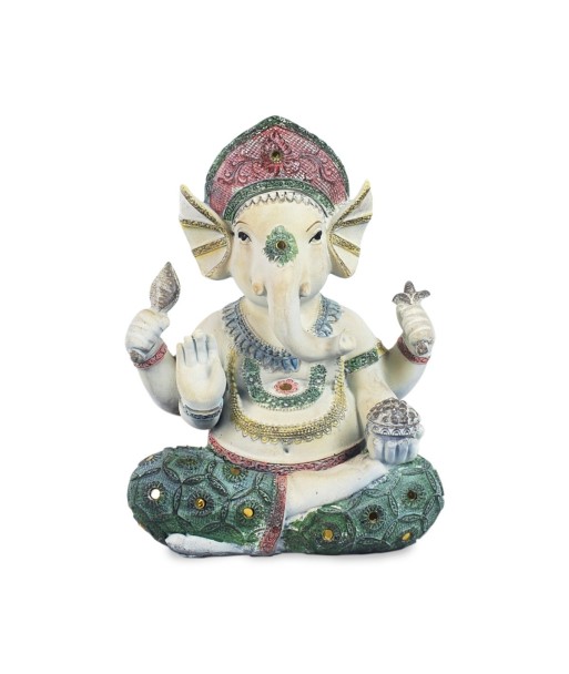 Signes Grimalt By Sigris - Figuras Decorativas | Figura Dios Ganesha Resina - 22,5 x 10 x 18  cm | Color: Blanco