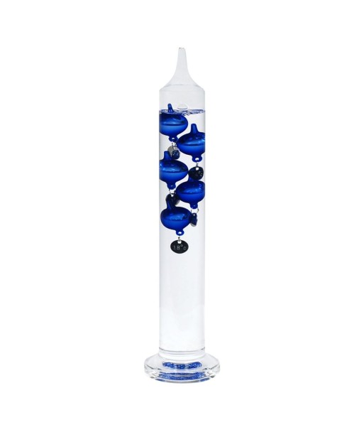 Signes Grimalt By Sigris - Termómetro Galileo Galilei | Termómetro de Cristal | 33x7,5x7,5 cm | Color: Azul