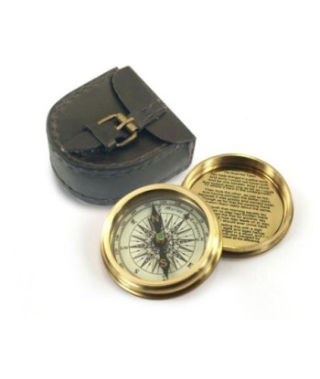 ORIGEN Home Decor Brújula Náutico Nautico | Náutico Dorado Redondo - 2x6x6cm