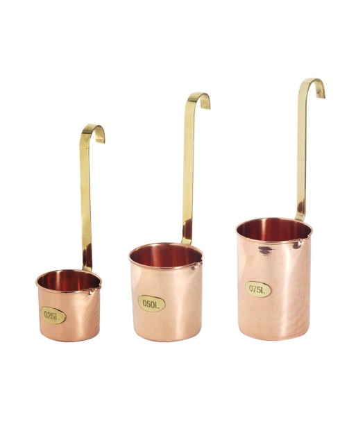 By SIGRIS Cazos De Cobre. Capacidad 0,75 L. 0,50 L. Y 0,25 L. Incluye 3 Unidades Cocina Utensilios Colección Dorado