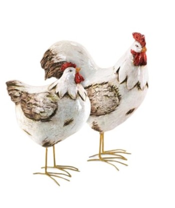 By SIGRIS Figura De Gallinas Decorativas Incluye 2 Unidades Figuras Animales Colección Rústico Signes Grimalt