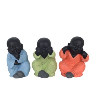 By SIGRIS Buda No Veo No Oigo No Hablo Sentados Incluye 3 Unidades Figuras Budas Colección Oriental Signes Grimalt