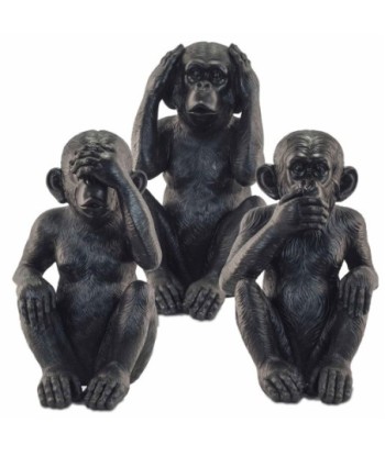 Signes Grimalt By Sigris - Figuras Decorativas | Figuras Monos en Resina - 45 x 25 x 27  cm | Pack 3 Unidades