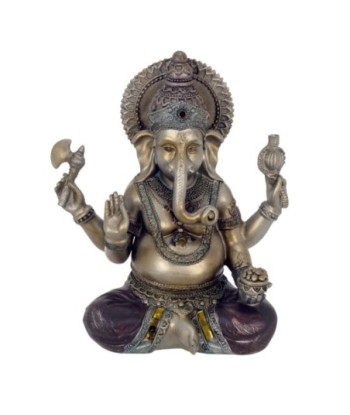 Signes Grimalt By Sigris - Figuras Decorativas | Figura Dios Ganesha Resina - 20 x 10 x 16,5  cm | Color: Gris