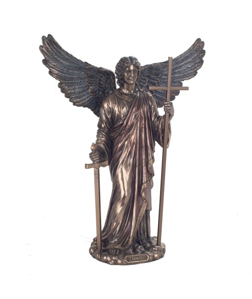 By SIGRIS Arcángel Zadkiel Figura De Colección De La Misericordia, Perdón Y Libertad Figuras Bronce Colección