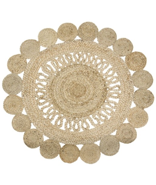 Signes Grimalt by Sigris - Alfombra Yute | Alfombra Redonda, Decoracion Hogar - Diámetro 90 cm | Color: Beige