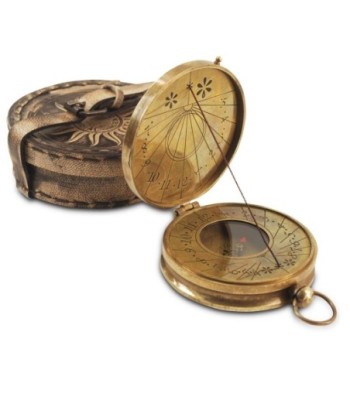 By SIGRIS Brújula Y Reloj De Sol De Colección Réplica De "D. Vasco De Gamma" Decoración Náutico Colección World