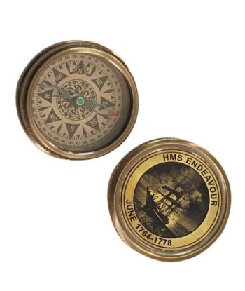 By SIGRIS Brújula De Colección De "Hms Endeavour June 1764-1778" Decoración Náutico Colección World Map  Decor