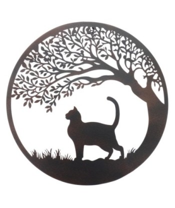 Adorno de Metal para Árbol de Navidad con Diseño de Gato, Decoración Festiva Moderna y Elegante para el Hogar