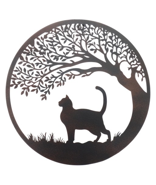Adorno de Metal para Árbol de Navidad con Diseño de Gato, Decoración Festiva Moderna y Elegante para el Hogar