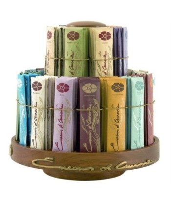 By SIGRIS Inciensos Con Expositor de 180 Bolsas De Diferentes Aromas Con Base De Madera Regalo Complementos Natura