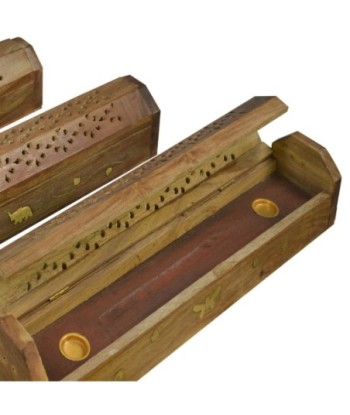 By SIGRIS Cajitas De Madera Para Quemar Incienso Incluye 3 unidades Regalo Complementos Natura Colección India