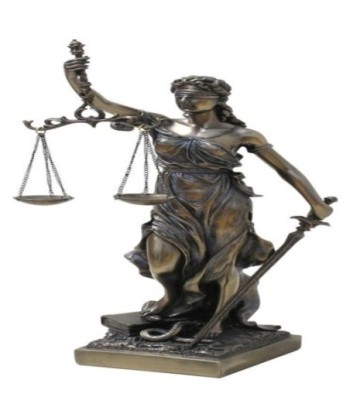 By SIGRIS Diosa Temis Figura De Colección. Temis Representa La Justicia Y La Equidad. Figuras Bronce Colección