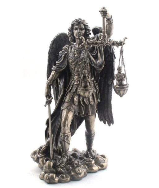 By SIGRIS San Miguel Arcángel Figura De Colección. Líder De Los Ejércitos De Ángeles. Figuras Bronce Colección