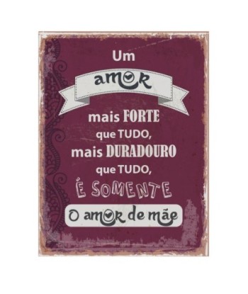 ORIGEN Home Decor Adornos pared portugues Placas Metal | Placa de Metal Rojo Rectangular - 33x25x1cm