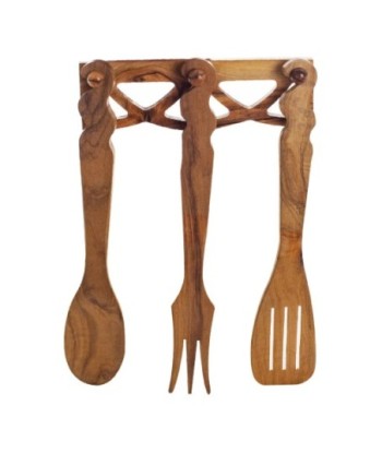 By SIGRIS Percha Con Tres Cubiertos Para Colgar En Cocina  Utensilios Colección Rústico Signes Grimalt Decor And