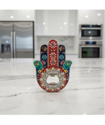 Abridor de Botellas Mano de Fátima, Set de 4 Diseños, Ideal para Cocina y Regalo, Utensilio Decorativo, Multicolor