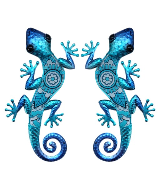 Adorno de Pared Lagarto Tropical para Jardín, Decoración Original de Metal, Figura de Lagarto en Diseño Único,