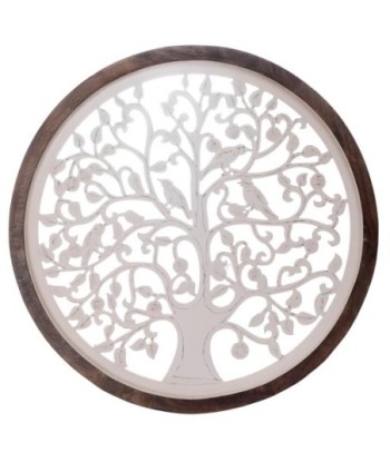 Adorno de Pared Árbol de la Vida Decoración Hogar Diseño Etnico Moderno Placa de Madera Arte Mural Decorativo