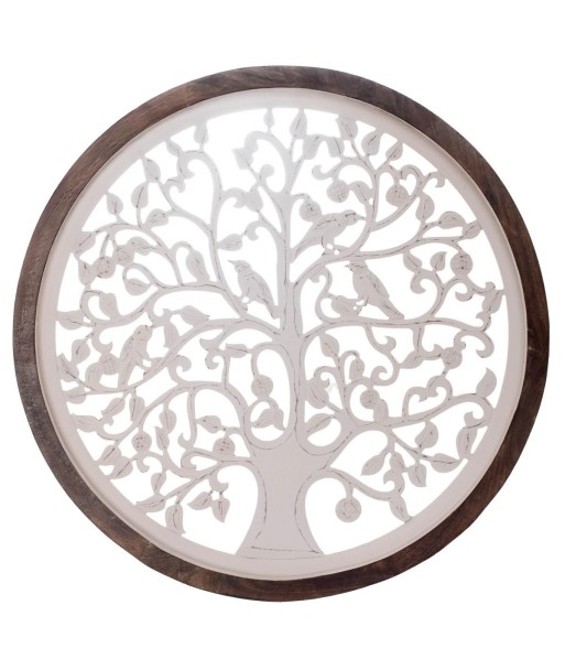 Adorno de Pared Árbol de la Vida Decoración Hogar Diseño Etnico Moderno Placa de Madera Arte Mural Decorativo