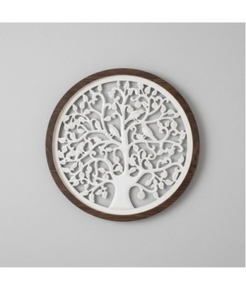 Adorno de Pared Árbol de la Vida Decoración Hogar Diseño Etnico Moderno Placa de Madera Arte Mural Decorativo