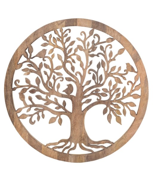 Adorno de Pared Árbol de la Vida, Decoración de Pared Etnica, Placa de Madera para Hogar, Arte de Pared Moderno