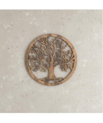 Adorno de Pared Árbol de la Vida, Decoración de Pared Etnica, Placa de Madera para Hogar, Arte de Pared Moderno