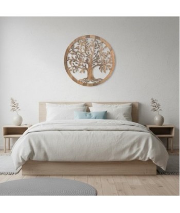 Adorno de Pared Árbol de la Vida, Decoración de Pared Etnica, Placa de Madera para Hogar, Arte de Pared Moderno