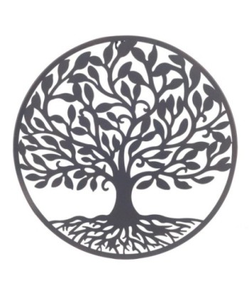 Adorno de Pared Árbol de la Vida Diseño Metálico Decorativo para Hogar y Jardín, Estilo Étnico, Arte de Pared