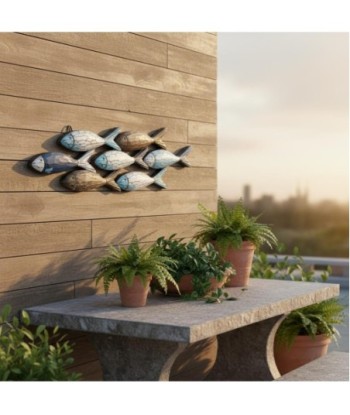 Adorno de Pared con Diseño de Peces, Decoración Náutica para Interiores y Exteriores, Ideal para Hogar y Jardín