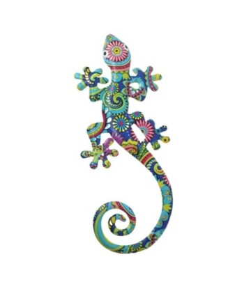 Adorno de Pared Lagarto Decorativo para Interiores y Exteriores, Figura de Metal Verde, Ideal para Decorar tu