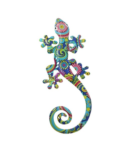 Adorno de Pared Lagarto Decorativo para Interiores y Exteriores, Figura de Metal Verde, Ideal para Decorar tu