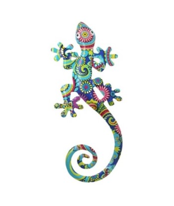 Adorno de Pared Lagarto Tropical en Metal para Decoración de Jardín y Espacios Exteriores, 23 cm